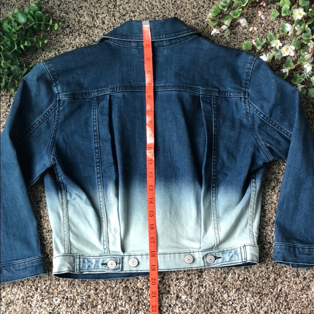 Levi Cropped Jean Jacket, Women’s Size S Ombré - Picture 7 of 7